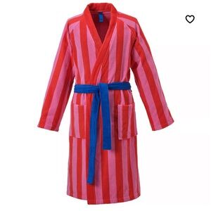 IKEA SKOGSSALLAT
Bathrobe, red-pink/stripe